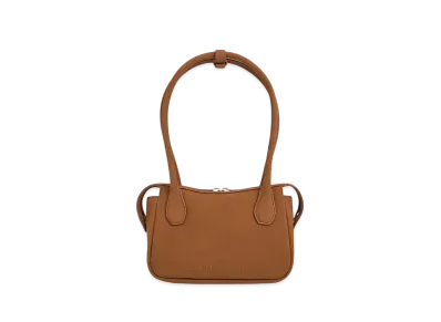 CHARLES & KEITH Bothy Textured Elongated Top-Handle Bag "Brown"