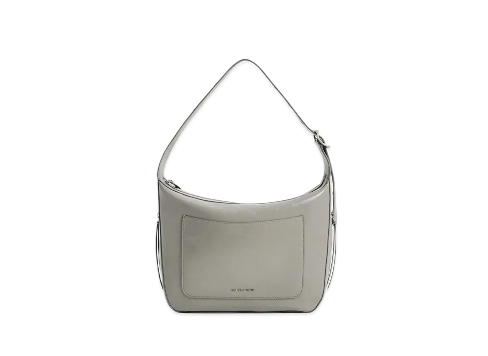 CHARLES & KEITH Zyria Elongated Hobo Bag "Grey"