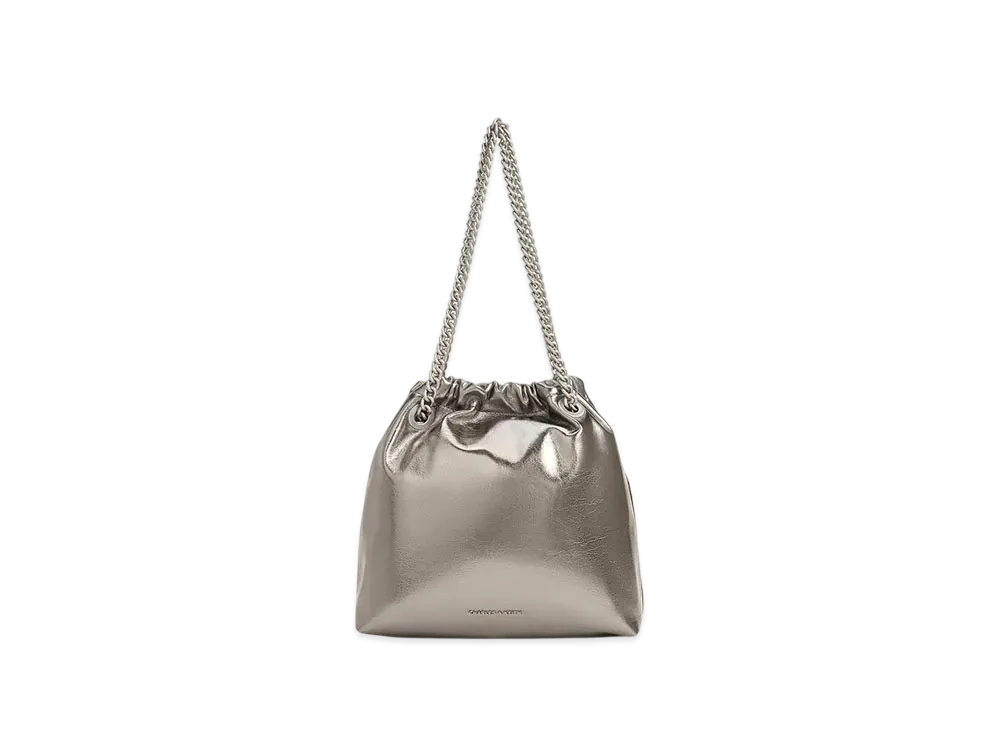 CHARLES & KEITH Kaia Chain Handle Tote Bag "Pewter"