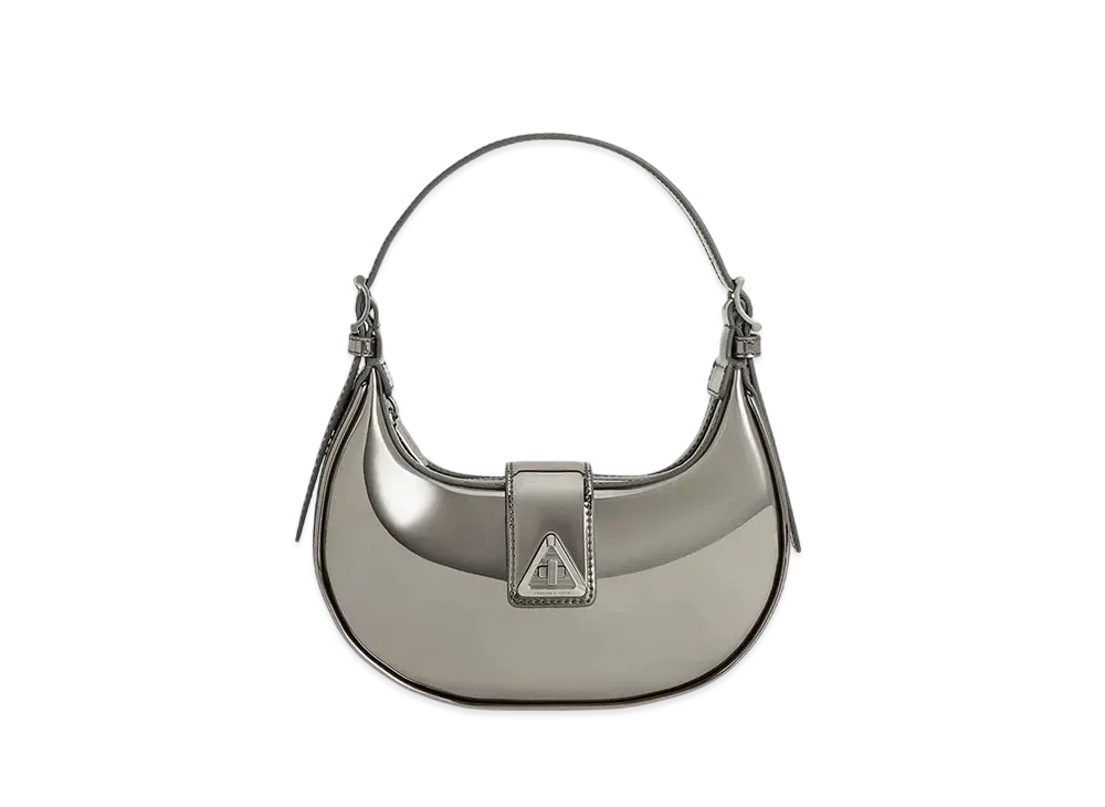 CHARLES & KEITH Triangle Buckle Belt Shoulder Bag "Pewter"