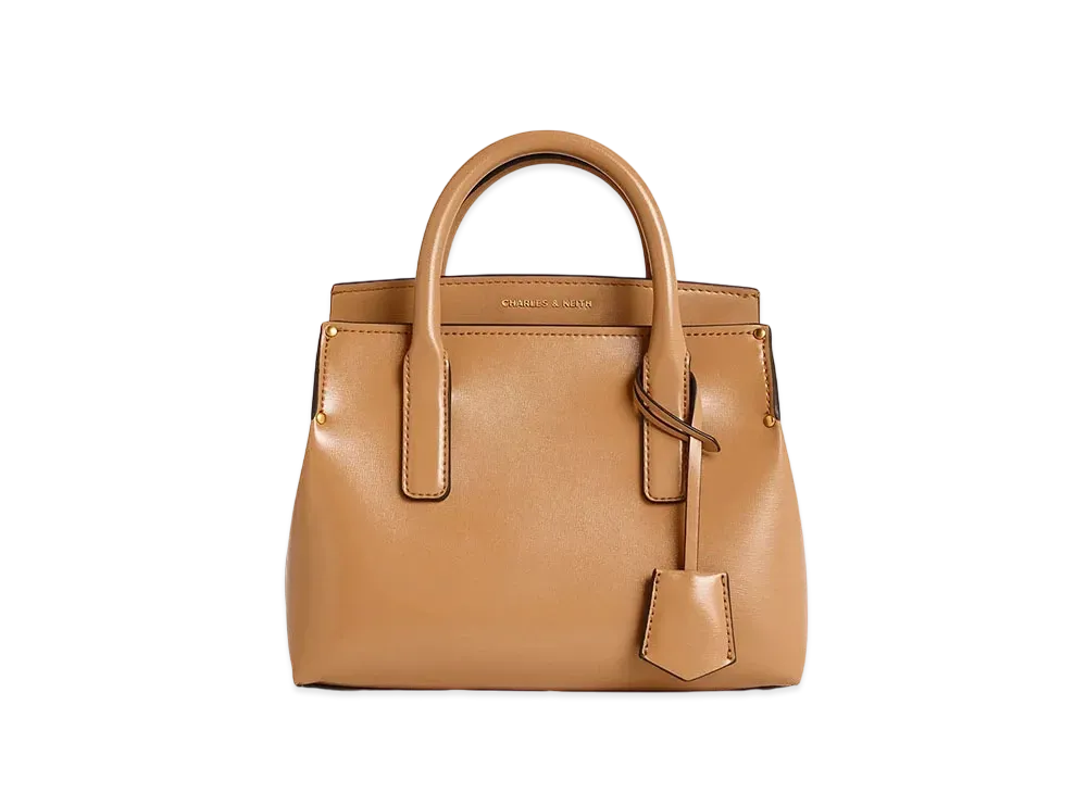 CHARLES & KEITH Rene Structure Tote Bag "Toffee"