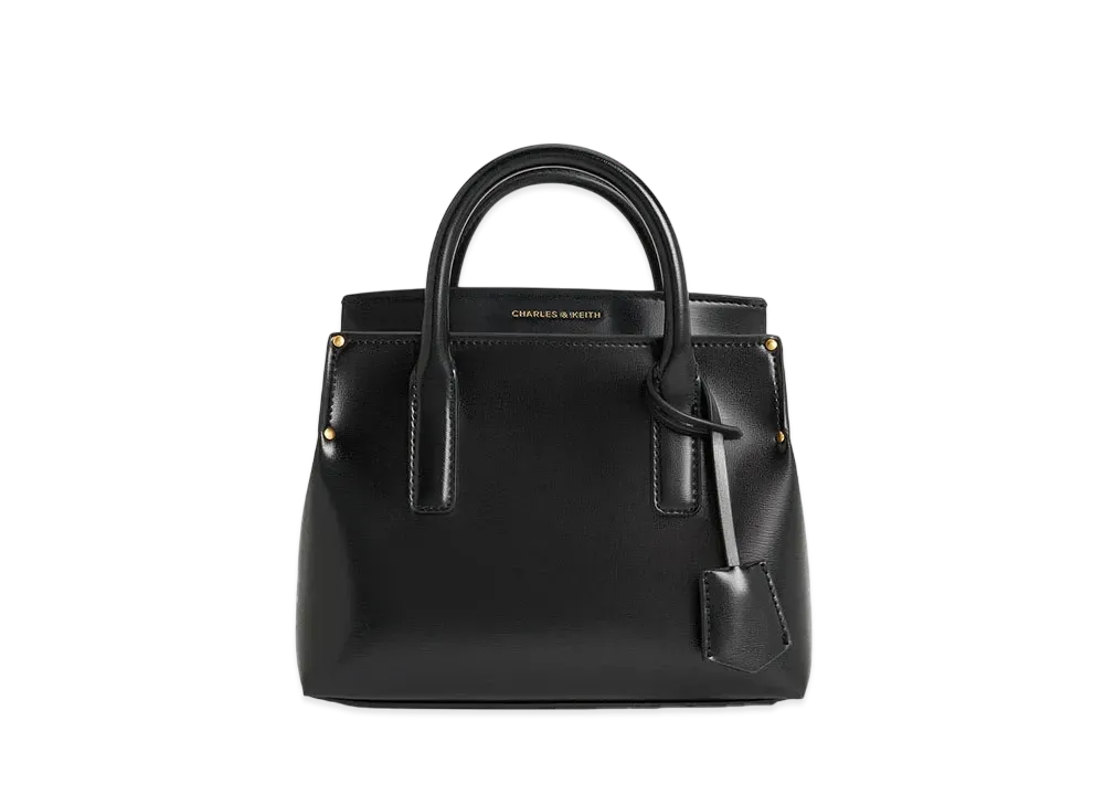 CHARLES & KEITH Rene Structure Tote Bag "Black"