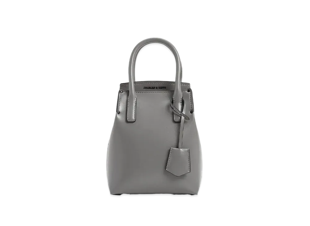 CHARLES & KEITH Rene Elongated Tote Bag "Grey"