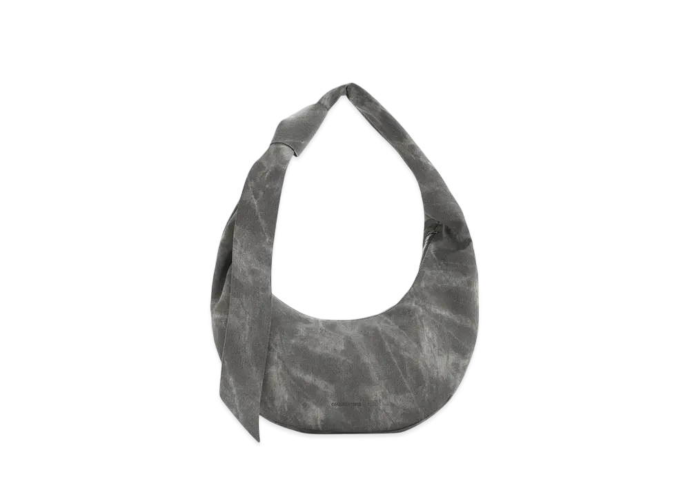 CHARLES & KEITH Tony Denim Knot Curve Hobo Bag "DarkGrey"