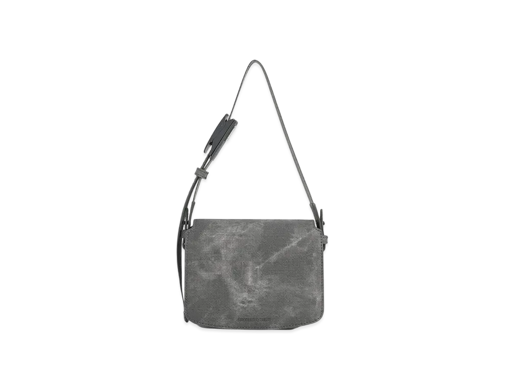 CHARLES & KEITH Boxy Front Flap Shoulder Bag "DarkGrey"