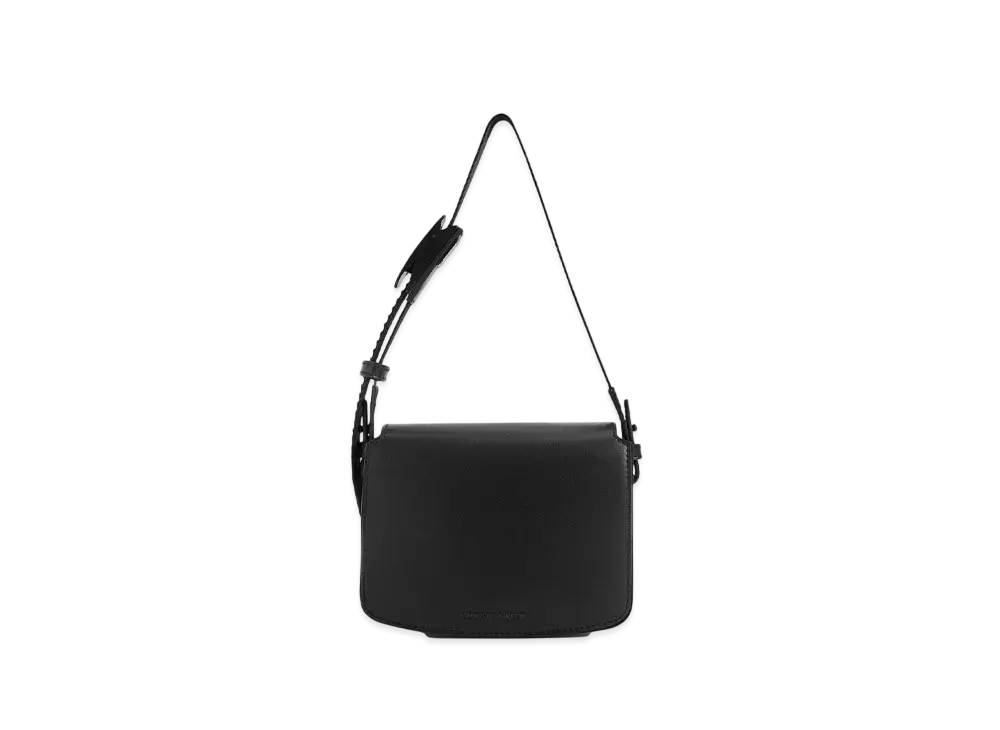CHARLES & KEITH Boxy Front Flap Shoulder Bag "JetBlack"
