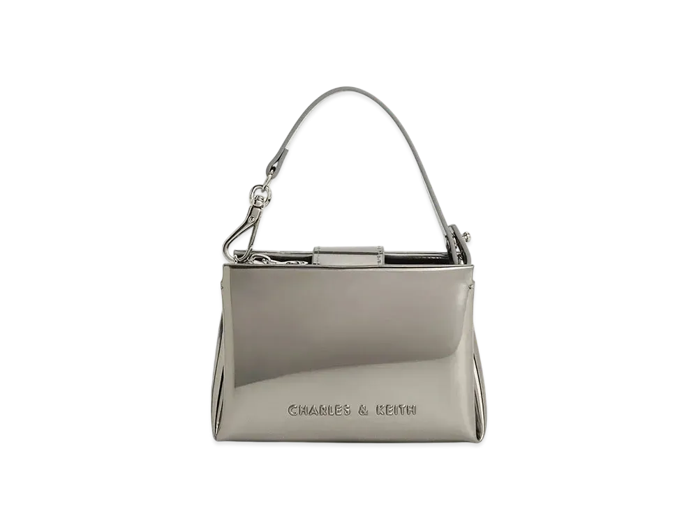 CHARLES & KEITH Bothy Top Handle Pouch "Pewter"
