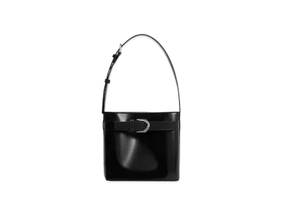 CHARLES & KEITH Gavine Leather Belt Bucket Bag "Noir"