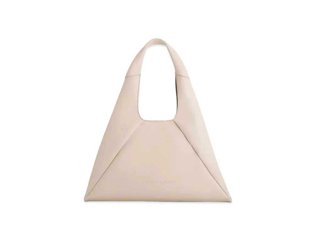 CHARLES & KEITH Bothy Slouchy Hobo Bag "Oat"