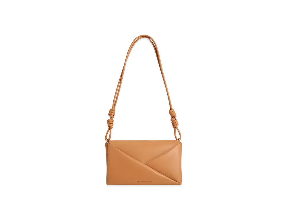 CHARLES & KEITH Midori Geometric Shoulder Bag "Toffee"