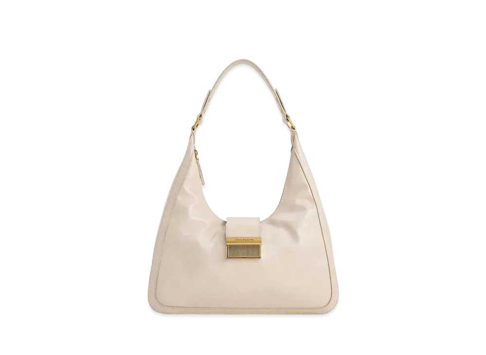 CHARLES & KEITH Charlotte Hobo Bag "Oat"