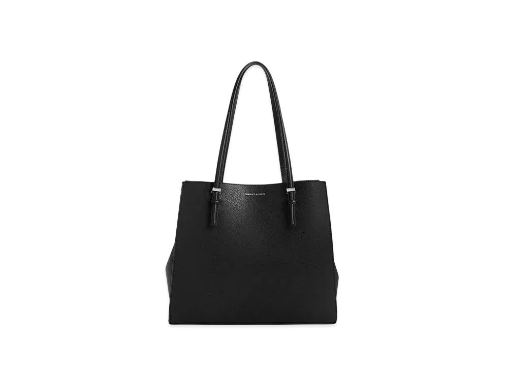 CHARLES & KEITH Classic Double Handle Tote Bag "Noir"
