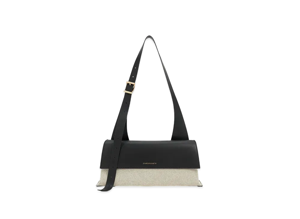 CHARLES & KEITH Marceline Canvas Trapeze Shoulder Bag "Multi"