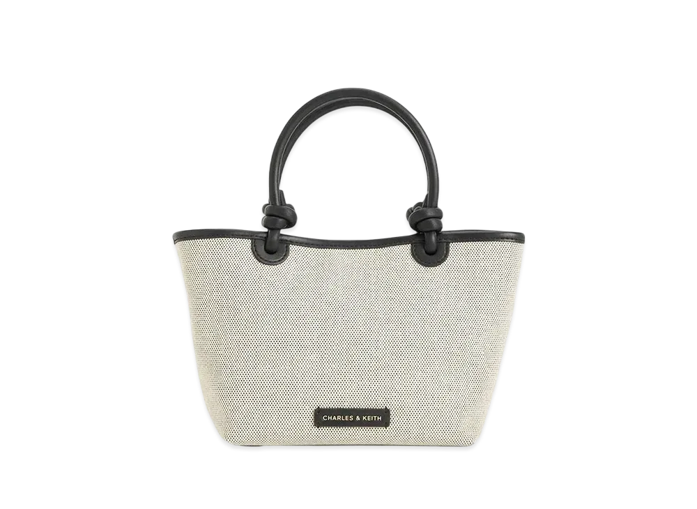 CHARLES & KEITH Sabine Knot-Handle Tote Bag "Black"