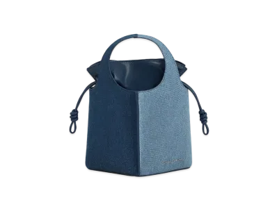 CHARLES & KEITH Arlis Linen Bucket Bag "DenimBlue"