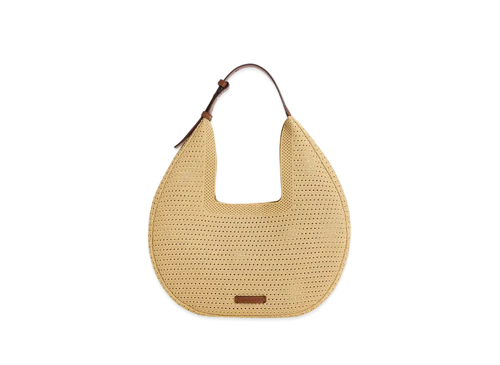 CHARLES & KEITH Aida Knit Hobo Bag "Beige"