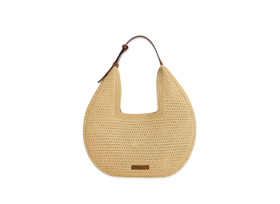 CHARLES & KEITH Aida Knit Hobo Bag "Beige"