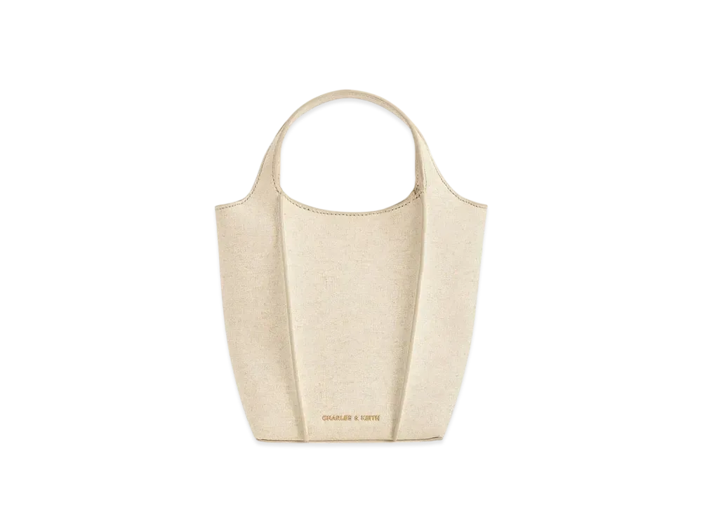 CHARLES & KEITH Arlis Linen Tote Bag "Beige"