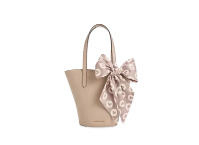 CHARLES & KEITH Siana Scarf-Print Tote Bag "Taupe"