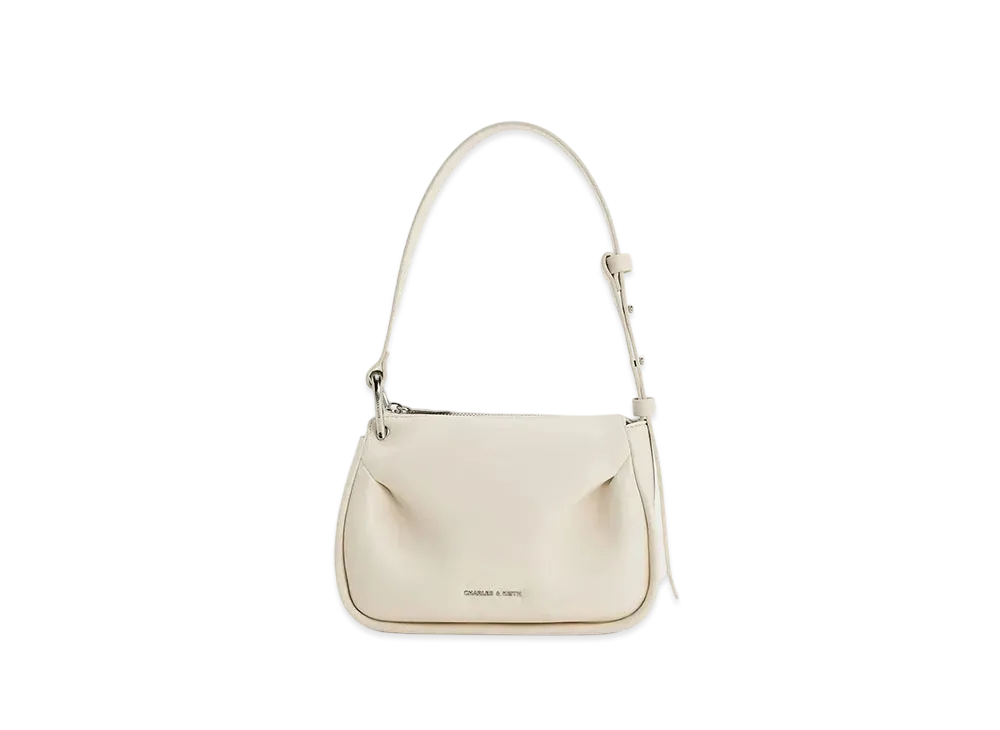CHARLES & KEITH Lumen Padded Crossbody Bag "Cream"