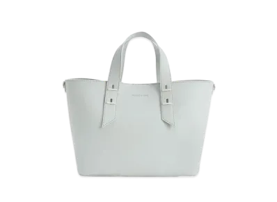 CHARLES & KEITH Metallic Accent Double Handle Bag "LightGrey"