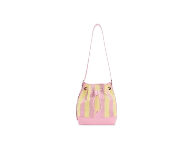 CHARLES & KEITH Sentence Stripe Bucket Bag "Yellow"