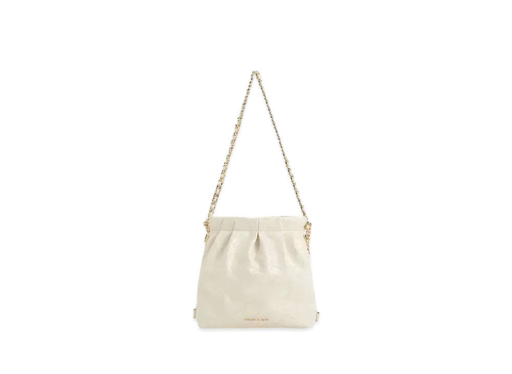 CHARLES & KEITH Duo Chain Handle Two-Way Backpack "Cream"