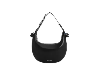CHARLES & KEITH Saskia Crescent Hobo Bag "Noir"