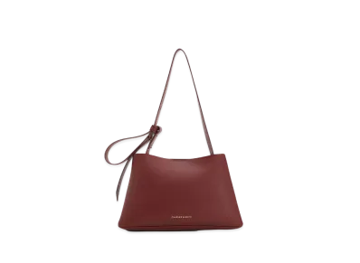CHARLES & KEITH Odera Trapeze Bucket Bag "Burgundy"