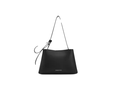 CHARLES & KEITH Odera Trapeze Bucket Bag "Noir"