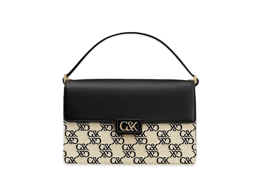 CHARLES & KEITH L'INITIAL Leather Shoulder Bag "Black"