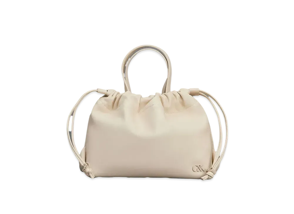 CHARLES & KEITH L'INITIAL Glimpse Leather Top Handle Bag "Chalk"