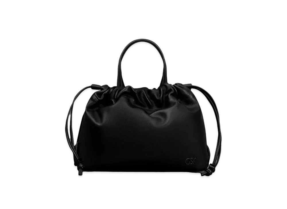 CHARLES & KEITH L'INITIAL Glimpse Leather Top Handle Bag "Black"