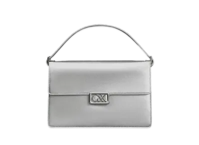CHARLES & KEITH L'INITIAL Leather Shoulder Bag "Silver"