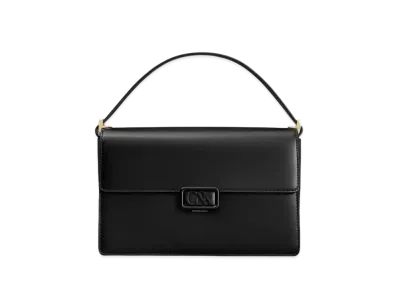 CHARLES & KEITH L'INITIAL Leather Shoulder Bag "Black"