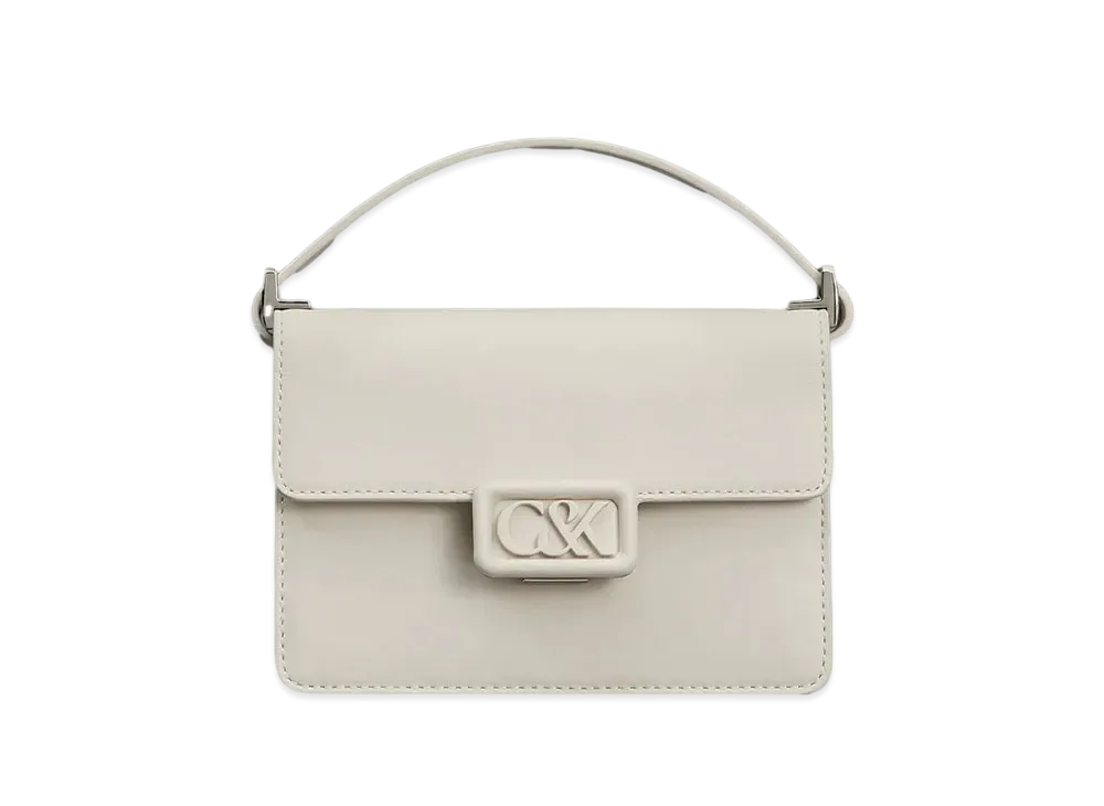 CHARLES & KEITH L'INITIAL Leather Boxy Bag "White"