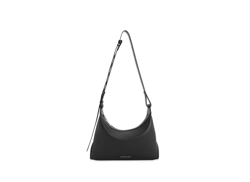 CHARLES & KEITH Aurelie Trapeze Hobo Bag "Noir"