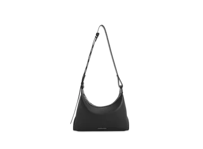 CHARLES & KEITH Aurelie Trapeze Hobo Bag "Noir"