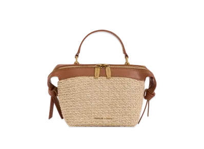CHARLES & KEITH Aurelie Raffia Knot Top-Handle Bag "Multi"