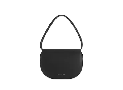 CHARLES & KEITH Elora Curved Top Handle Bag "Noir"