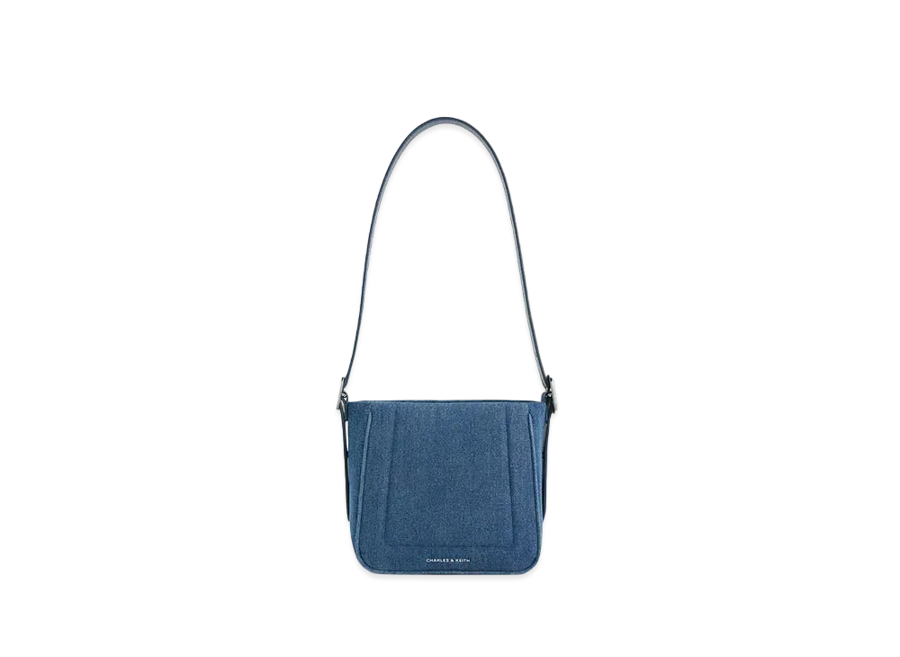 CHARLES & KEITH Petra Boxy Bucket Bag "DenimBlue"
