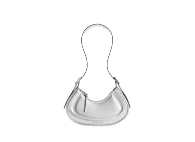 CHARLES & KEITH Petra Curved Shoulder Bag "Silver"