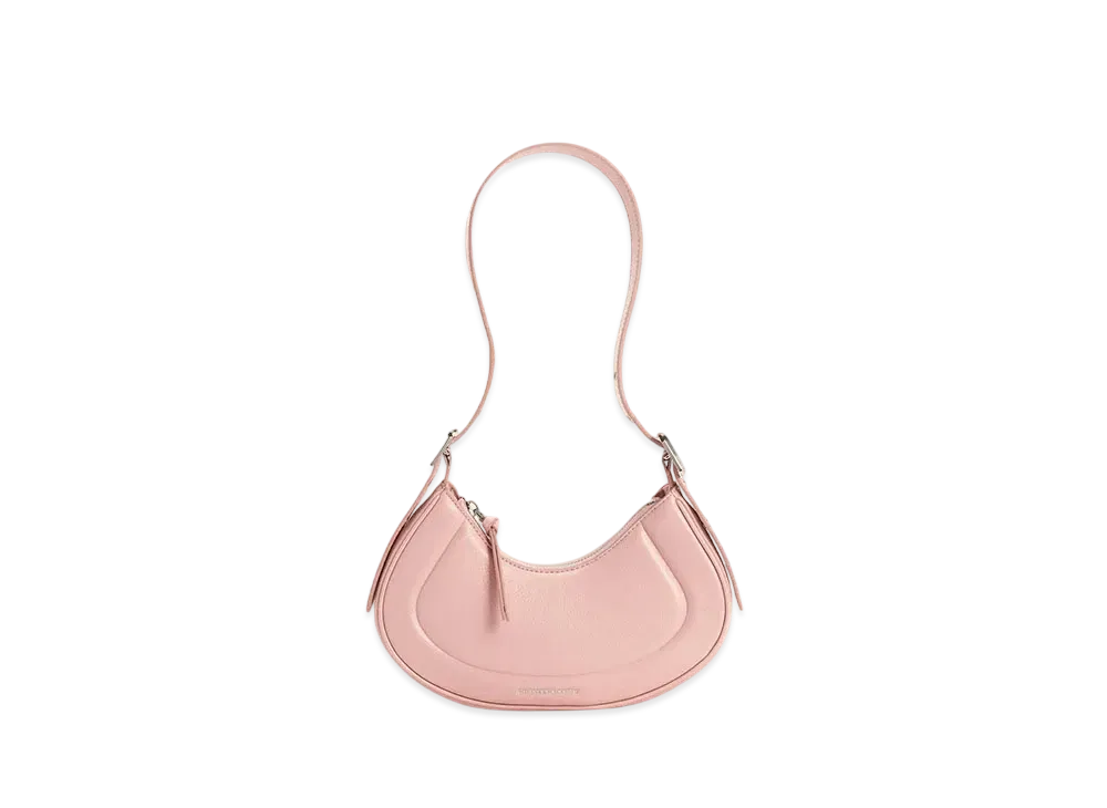 CHARLES & KEITH Petra Curved Shoulder Bag "Pink"
