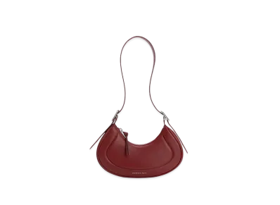 CHARLES & KEITH Petra Curved Shoulder Bag "Red"
