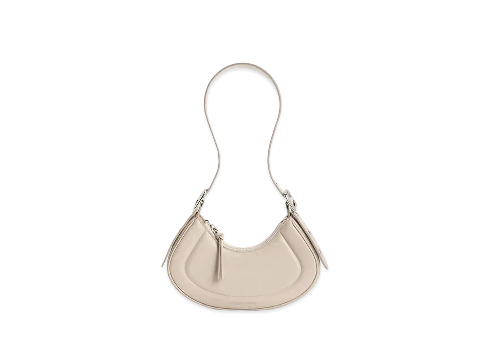 CHARLES & KEITH Petra Curved Shoulder Bag "Oat"