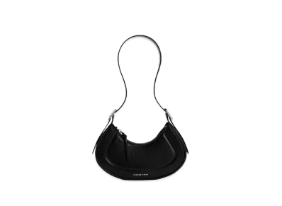 CHARLES & KEITH Petra Curved Shoulder Bag "Noir"
