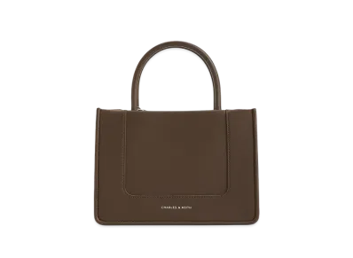 CHARLES & KEITH Mini Dealer Tote Bag "DarkBrown"