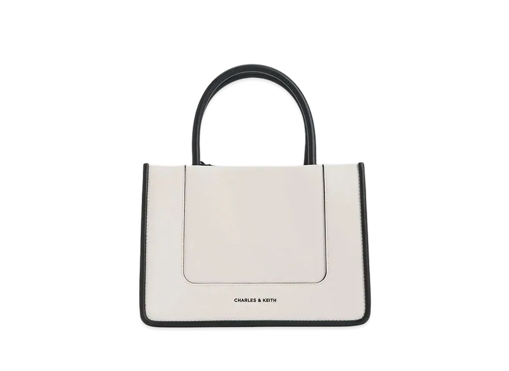 CHARLES & KEITH Mini Dealer Tote Bag "Cream"