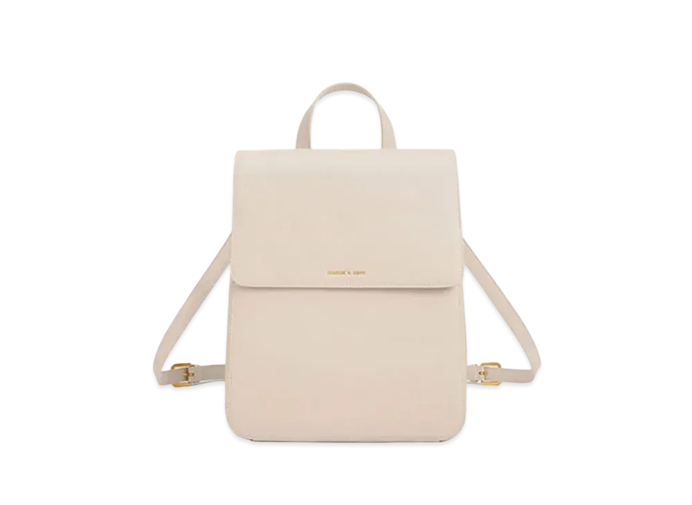 CHARLES & KEITH Front Flap Structure Backpack "Ivory"