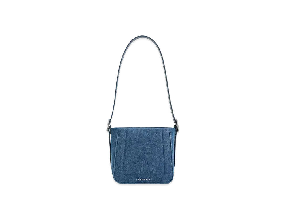 CHARLES & KEITH Petra Boxy Bucket Bag "DenimBlue"